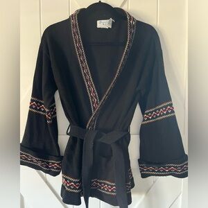 Vintage Sweater 70s cardigan w belt